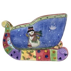 The Sweet Shop Christmas Sleigh By Sanyo Design By Sue Zipkin 8" x 4 3/4" x 5"